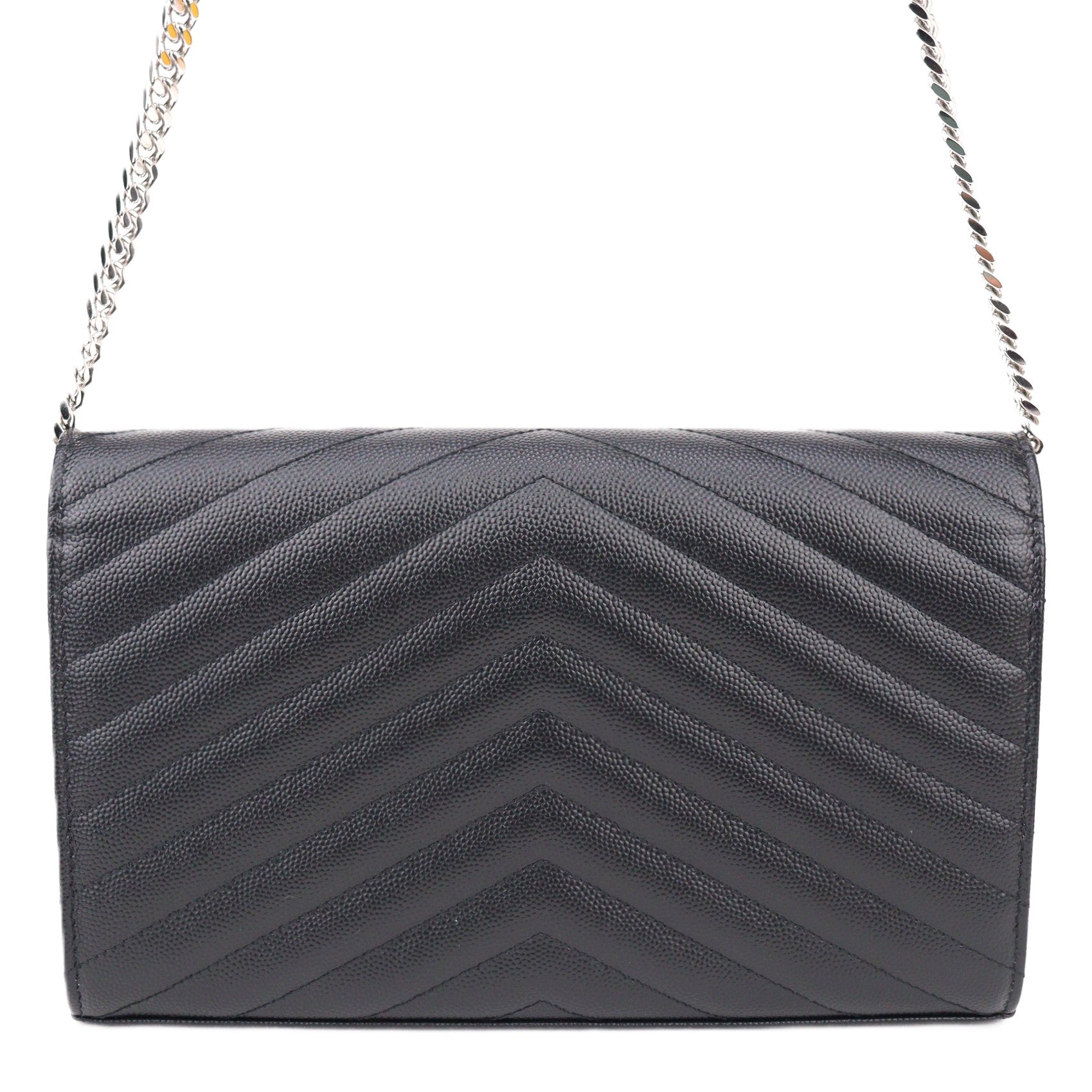 SAINT LAURENT 377828 BOW02 CASSANDRE WALLET ON CHAIN