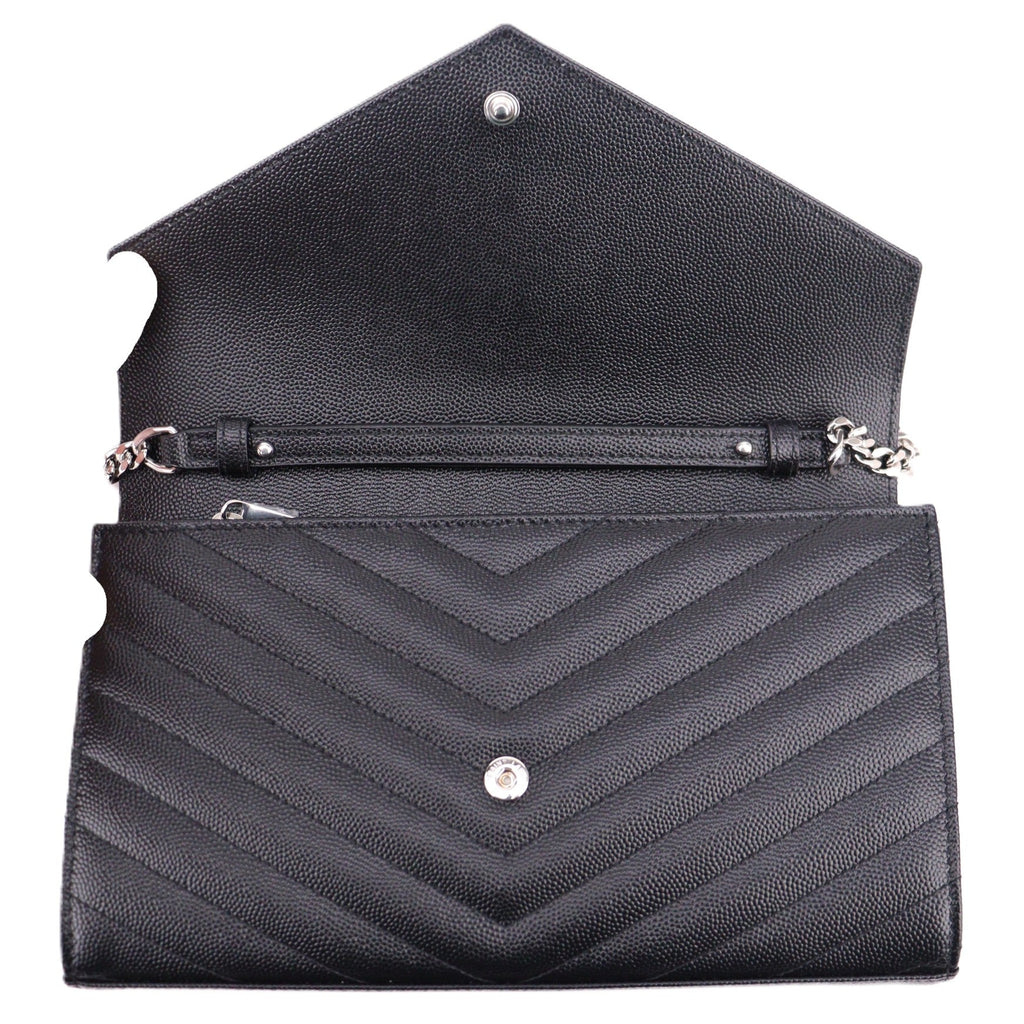 SAINT LAURENT 377828 BOW02 CASSANDRE WALLET ON CHAIN