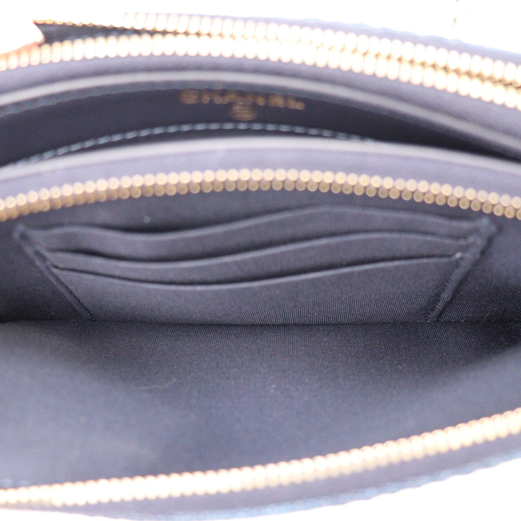 CHANEL DEAUVILL WALLET ON CHAIN