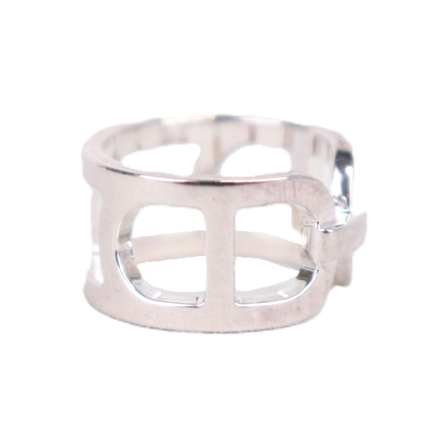 HERMES H116619B Ever Chaine d'Ancre Medium Model Ring #50