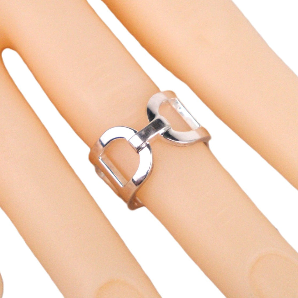 HERMES H116619B Ever Chaine d'Ancre Medium Model Ring #50