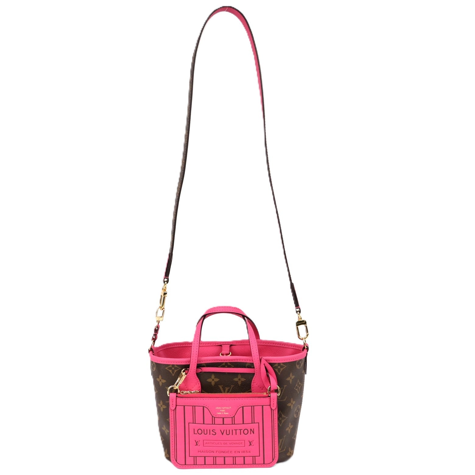 LOUIS VUITTON M12106 NEVERFULL INSIDE OUT BB TOTE BAG