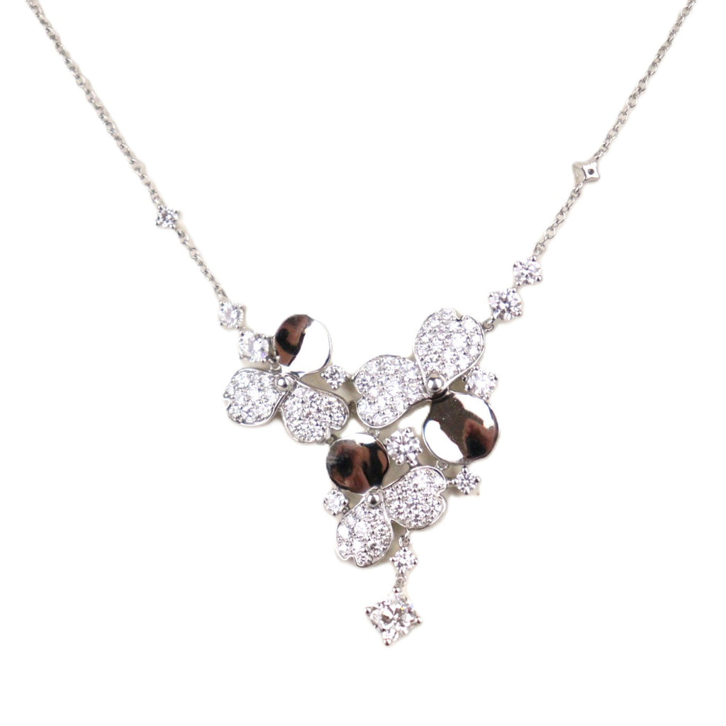 TIFFANY & Co. Paper Flowers Diamond Cluster Necklace