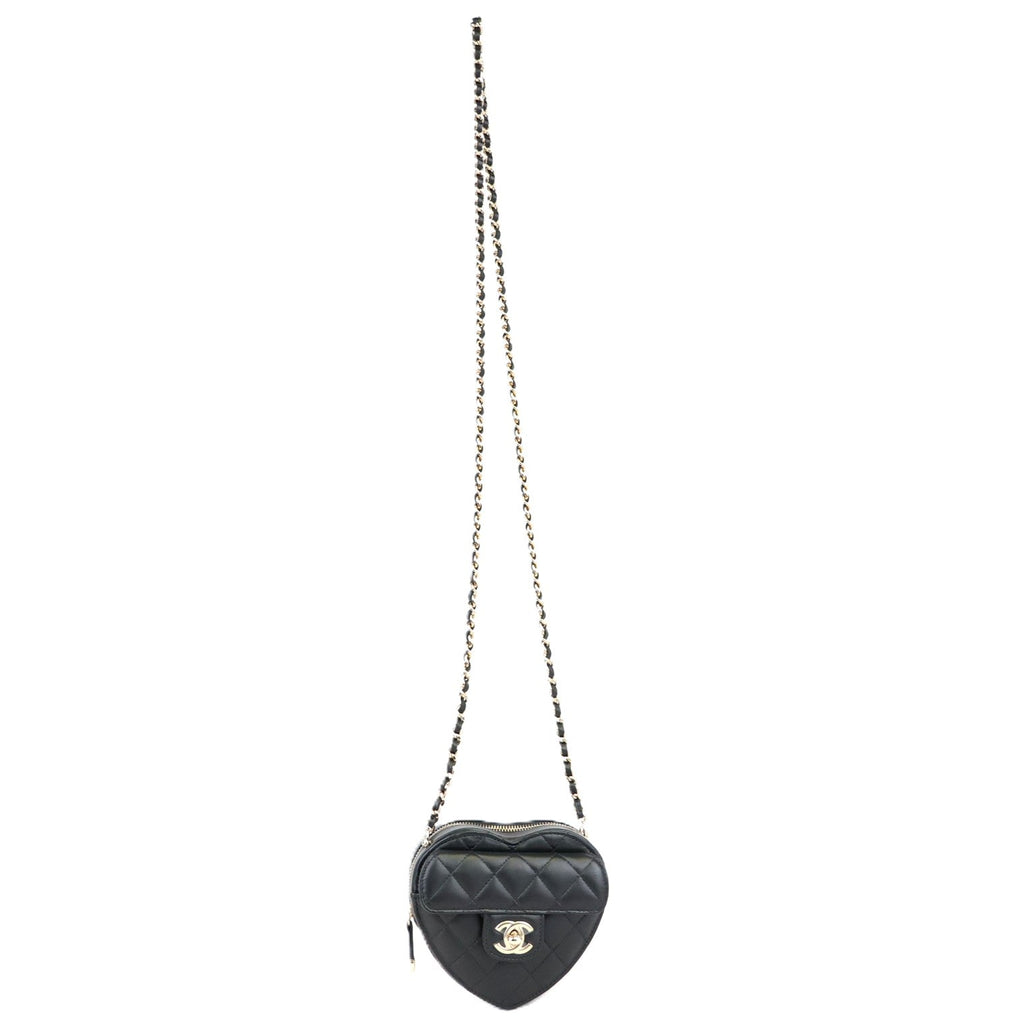 CHANEL AP2784 HEART CLUTCH MINI BAG