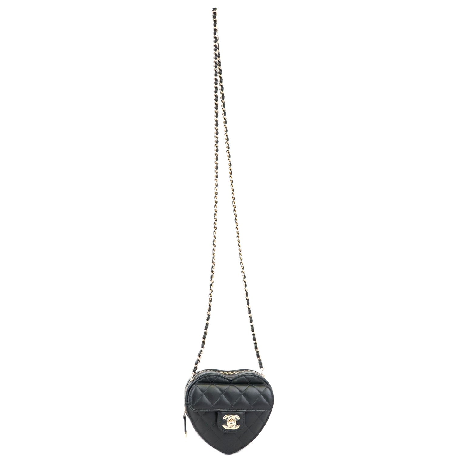 CHANEL AP2784 HEART CLUTCH MINI BAG