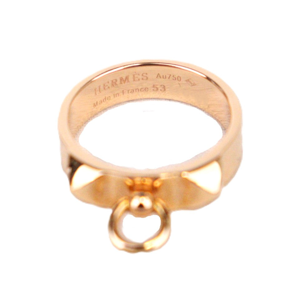 HERMES H108118B Collier de Chien Small Model Ring #53