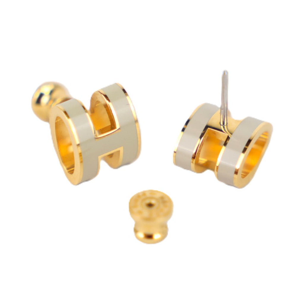 HERMES 608001F POP H EARRINGS