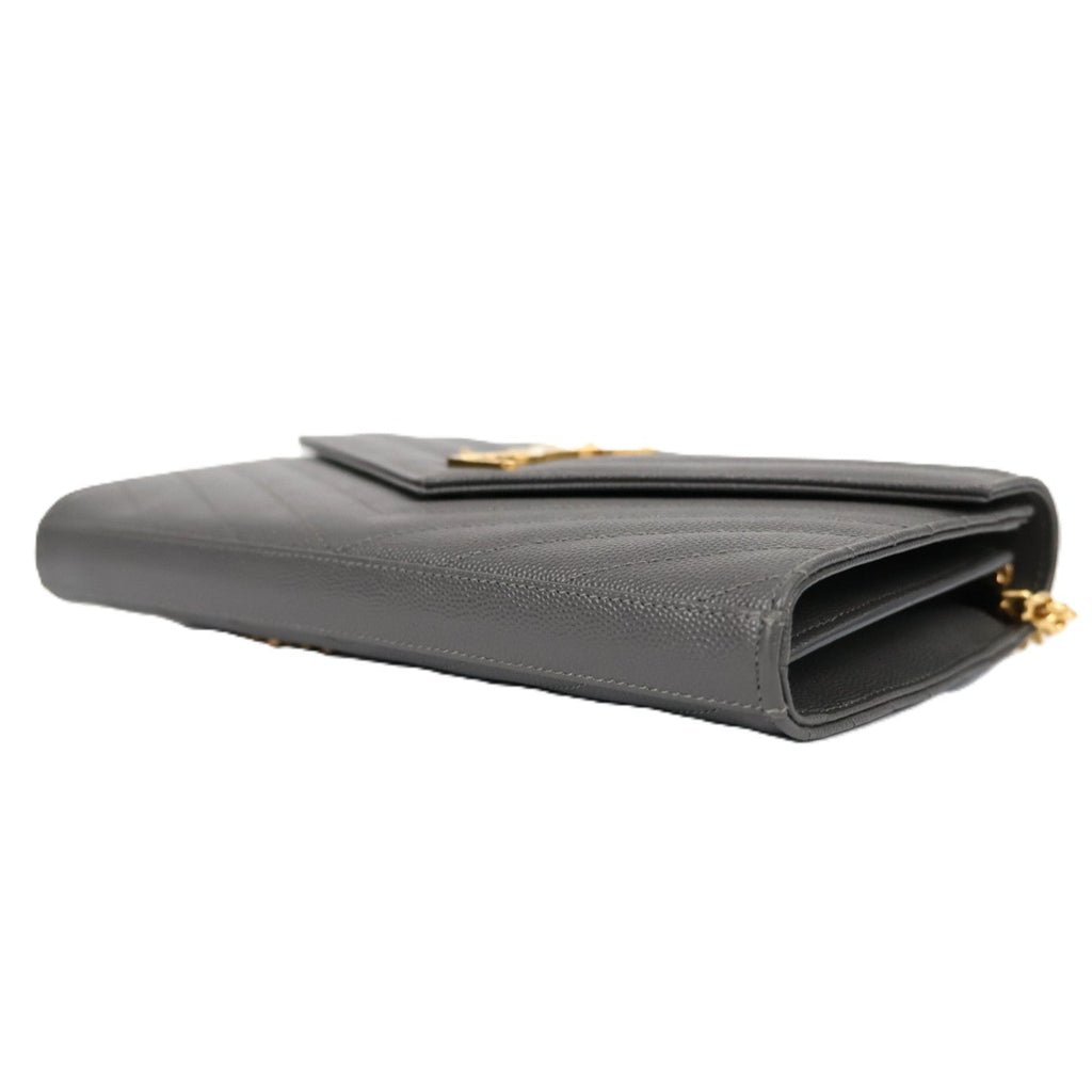 SAINT LAURENT 377828 BOW01 CASSANDRE WALLET ON CHAIN