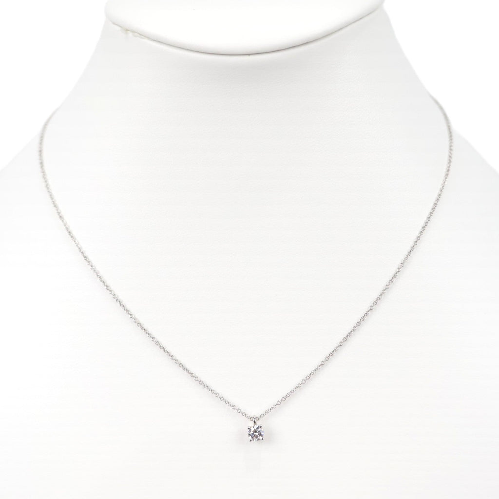 TIFFANY & Co. Solitaire 0.26ct-H-VVS1-3EX Necklace