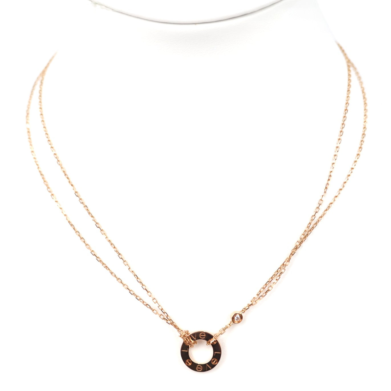 Cartier B7219500 Love Pendant 2-Diamonds Necklace