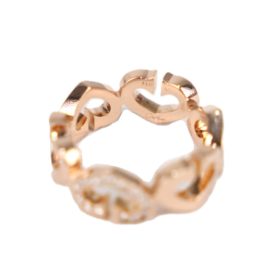 Cartier B4047451 C Heart #51 Ring