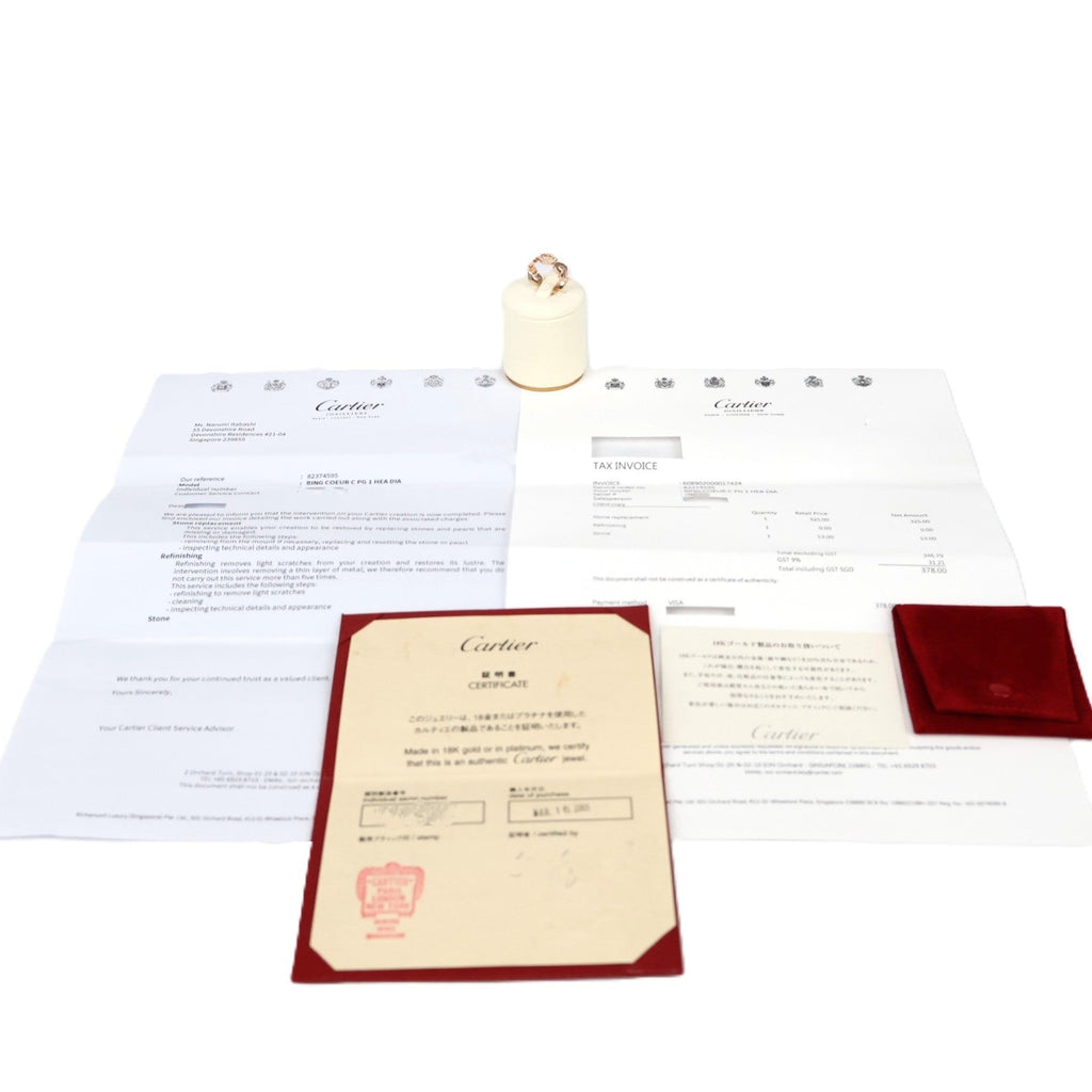 Cartier B4047451 C Heart #51 Ring
