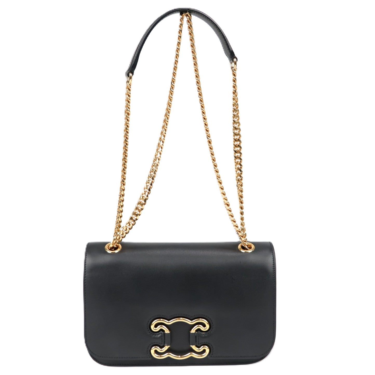 CELINE 199813EPA TRIOMPHE FRAME MEDIUM SHOULDER BAG