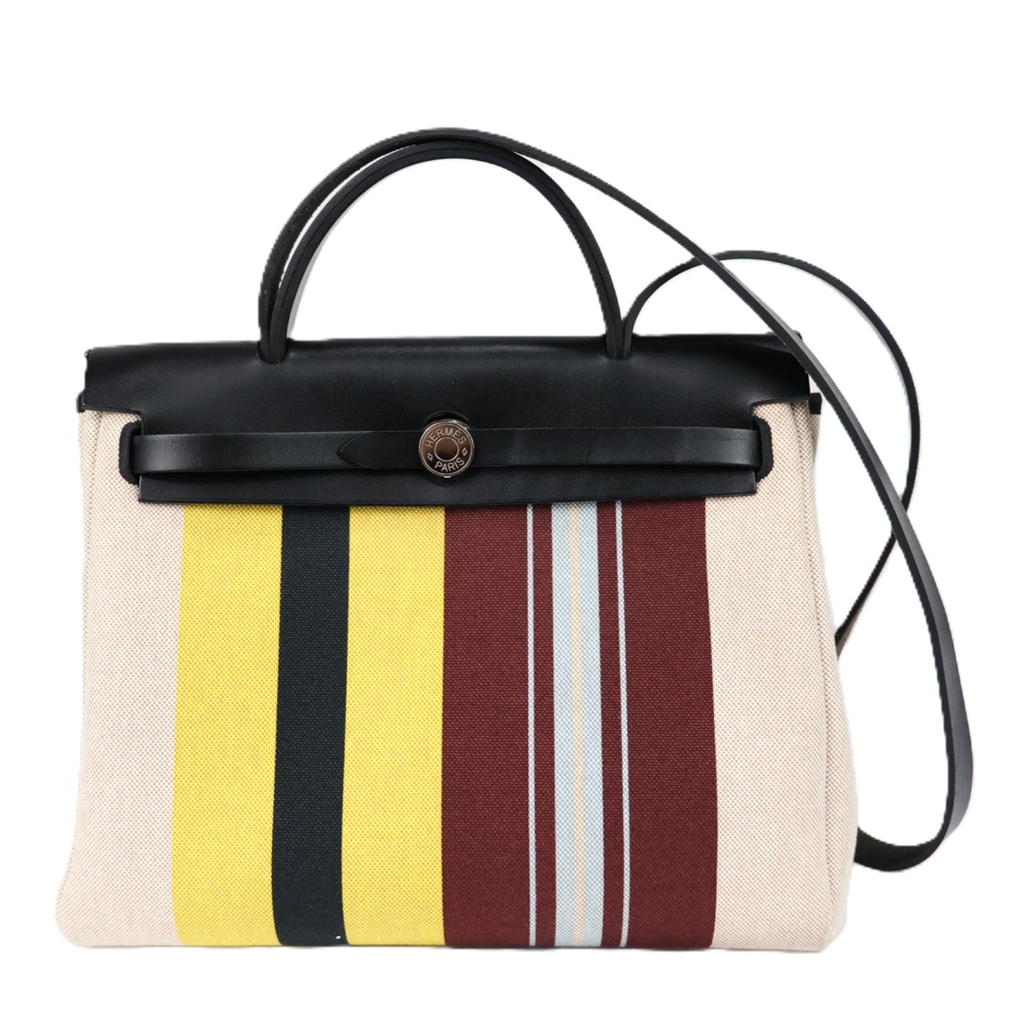 HERMES 085372CK HERBAG ZIP RAYRES D'EQUIPAGE 31 HANDBAG
