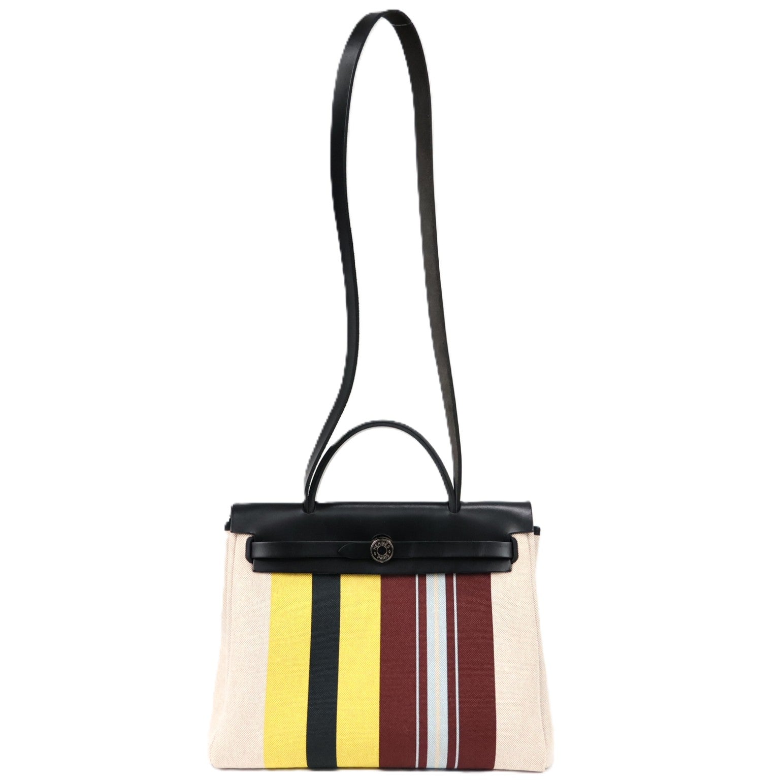 HERMES 085372CK HERBAG ZIP RAYRES D'EQUIPAGE 31 HANDBAG