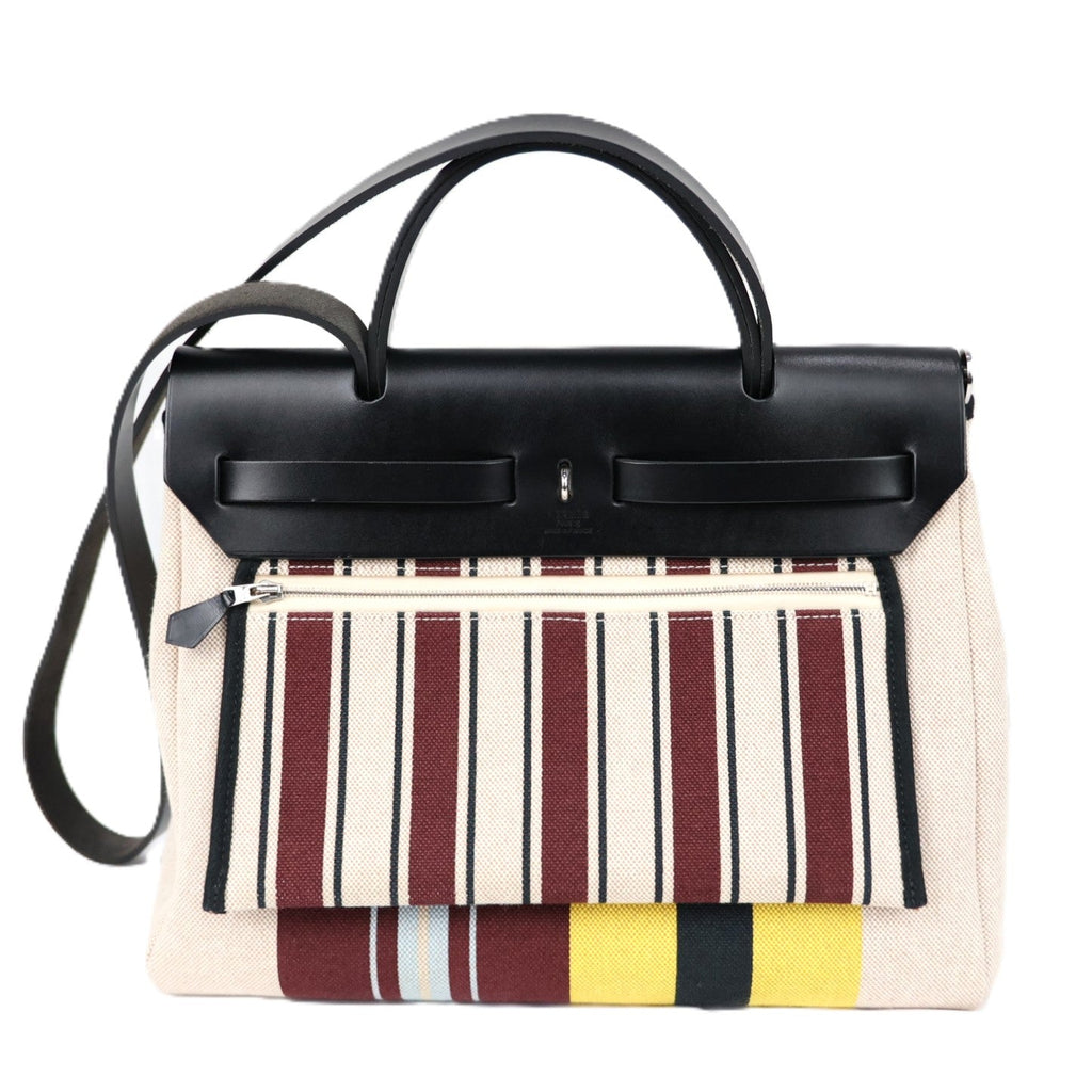 HERMES 085372CK HERBAG ZIP RAYRES D'EQUIPAGE 31 HANDBAG