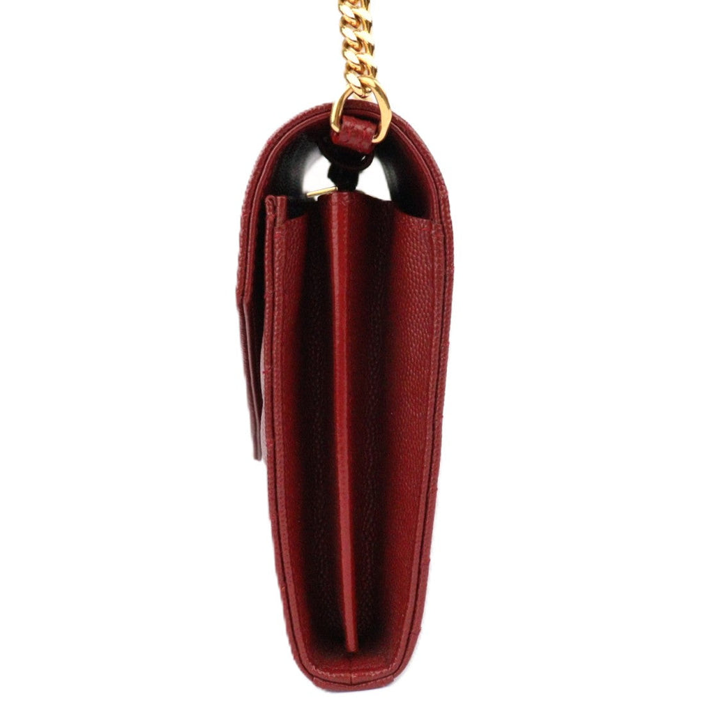 SAINT LAURENT 377828 BOW01 CASSANDRE WALLET ON CHAIN