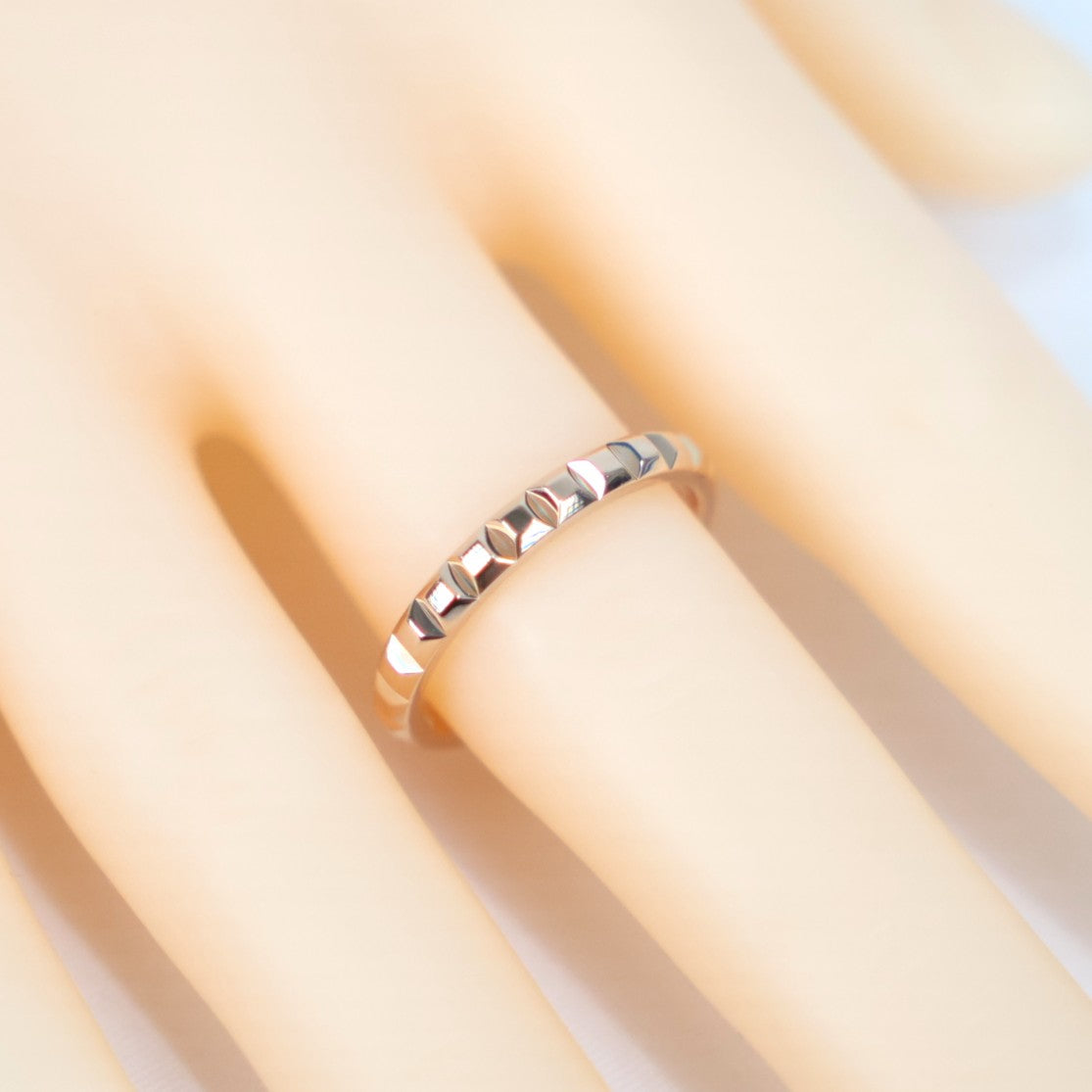 BOUCHERON JAL00108 Clou de Paris Wedding Band Ring #55