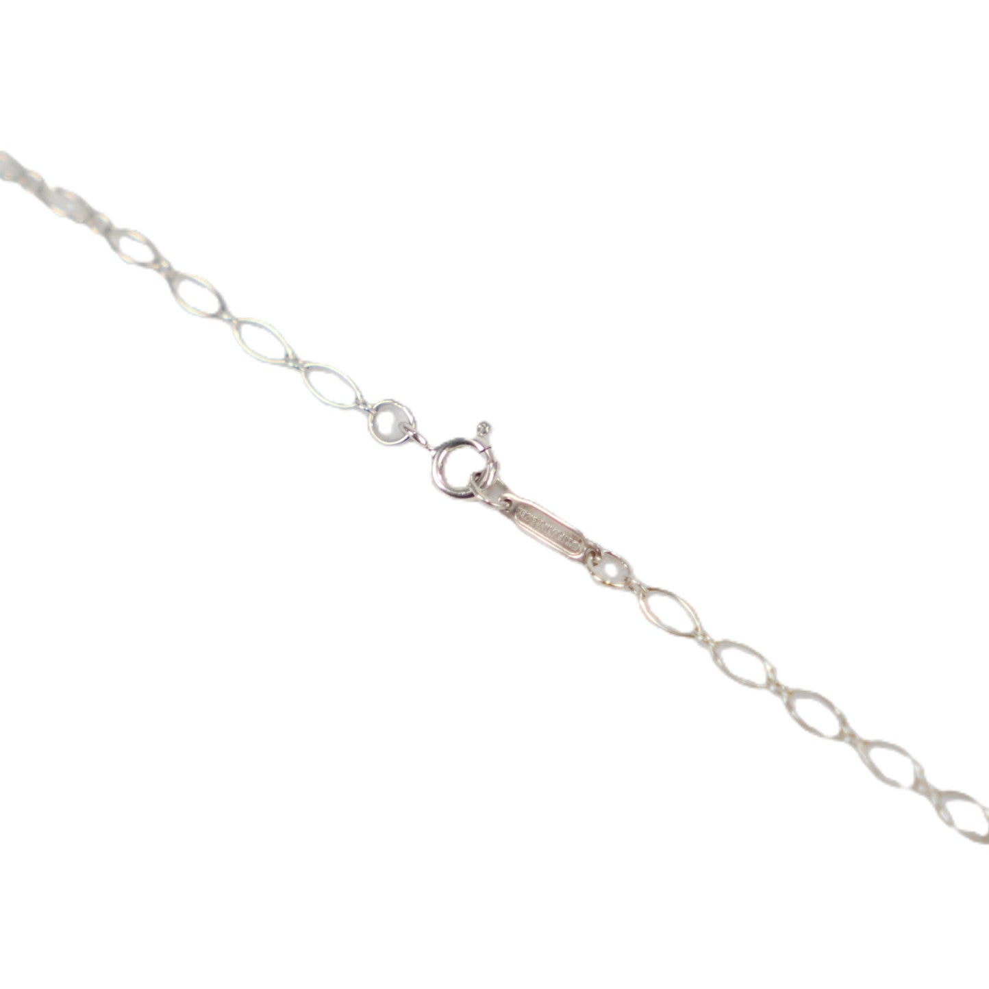 TIFFANY & Co. Beads Heart Key + Oval Link Chain Necklace