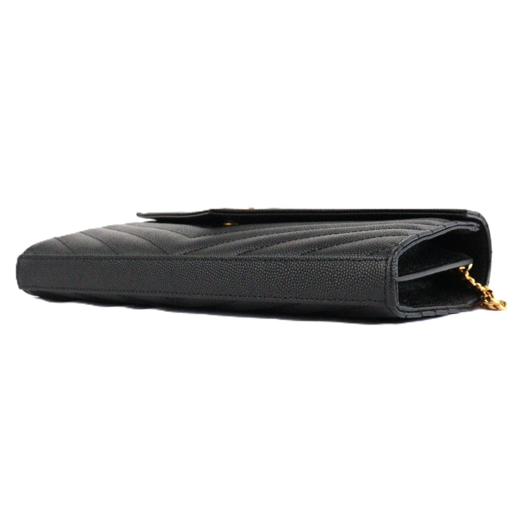 SAINT LAURENT 377828 BOW1 CASSANDRE WALLET ON CHAIN