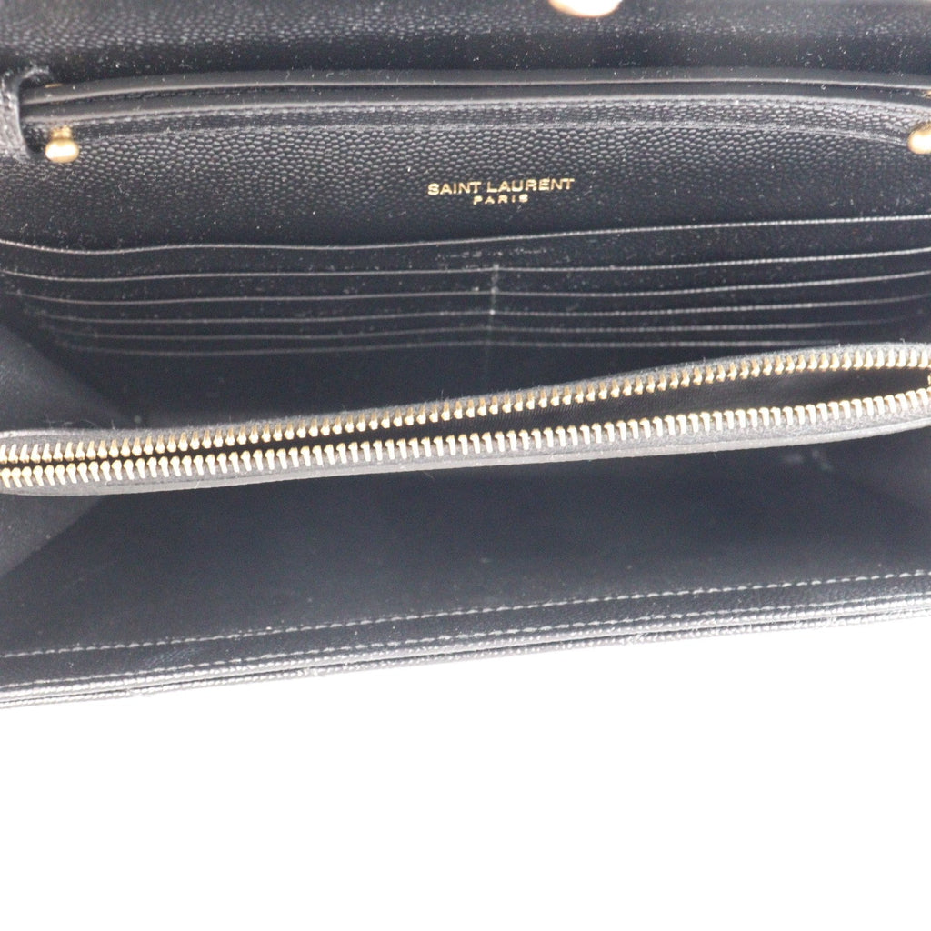 SAINT LAURENT 377828 BOW1 CASSANDRE WALLET ON CHAIN