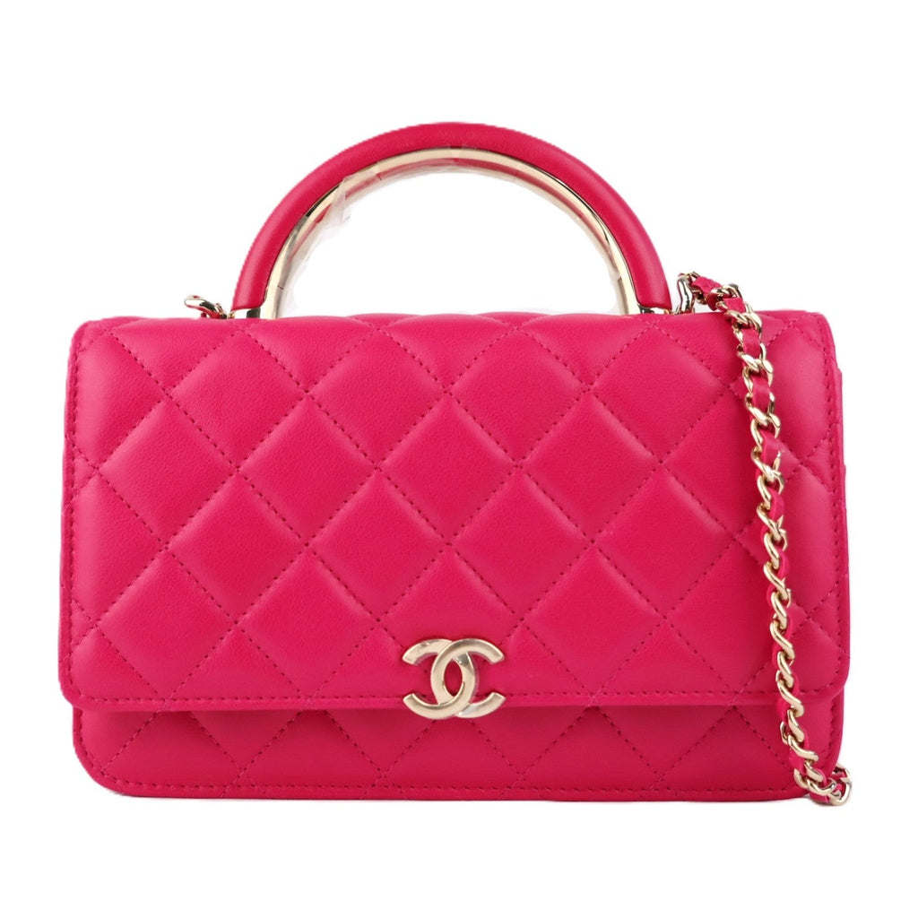 CHANEL AP2844 TOP HANDLE FLAP WALLAET ON CHAIN
