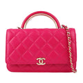 CHANEL AP2844 TOP HANDLE FLAP WALLAET ON CHAIN