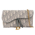 DIOR S5907CTZQ SADDLE CHAIN POUCH MEDIUM WALLET ON CHAIN