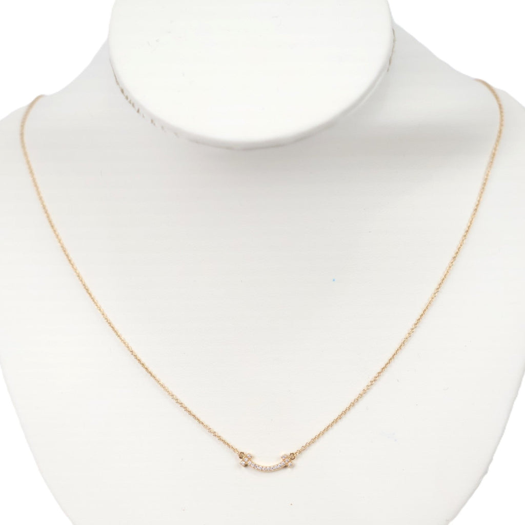 TIFFANY & Co. 62617683 T Smile Mini Necklace