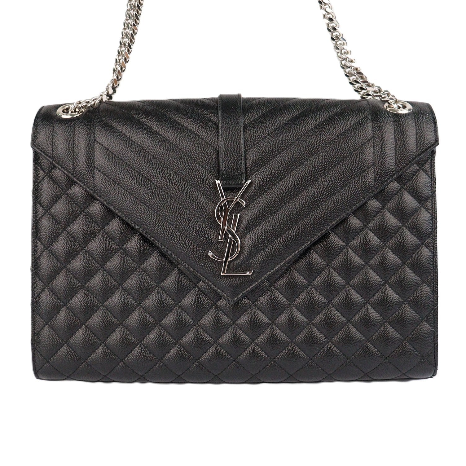 SAINT LAURENT 487198 BOW92 ENVELOPE LARGE SHOULDER BAG