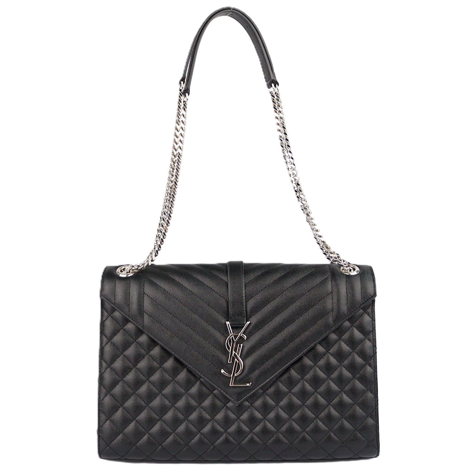 SAINT LAURENT 487198 BOW92 ENVELOPE LARGE SHOULDER BAG