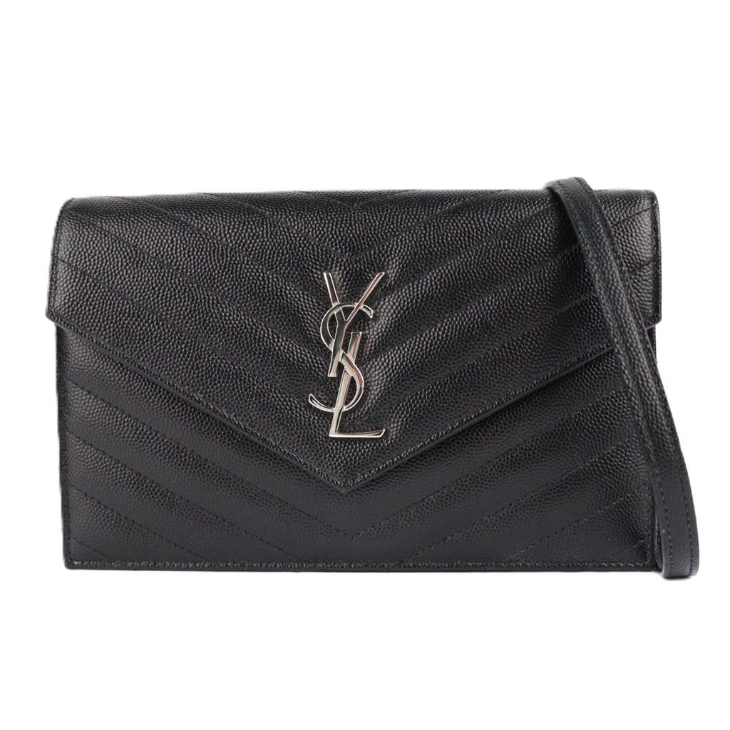 SAINT LAURENT 393953 BOW02 CASSANDRE WALLET ON CHAIN