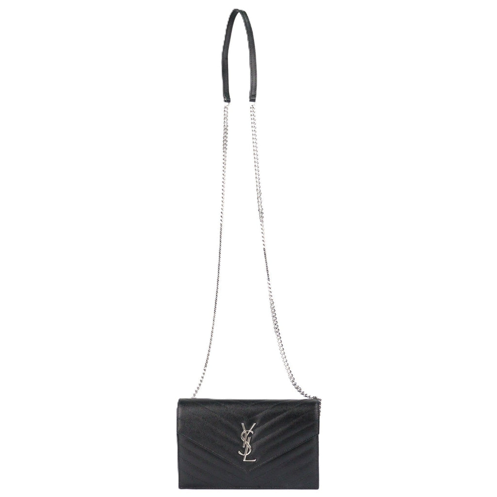 SAINT LAURENT 393953 BOW02 CASSANDRE WALLET ON CHAIN