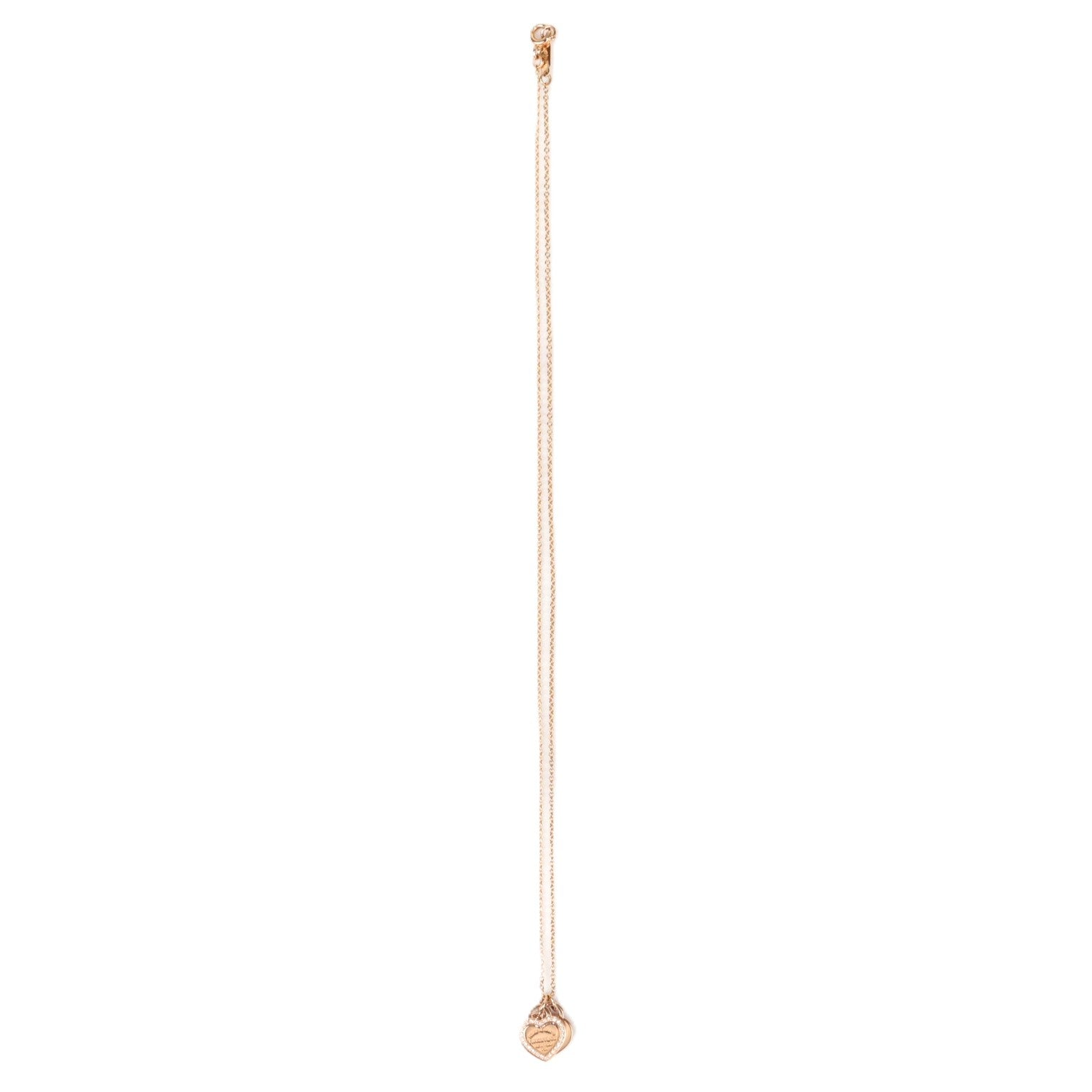 TIFFANY & Co. Return to Tiffany Double Heart Tag Mini Necklace