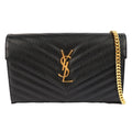 SAINT LAURENT 377828 BOW01 CASSANDRA WALLET ON CHAIN