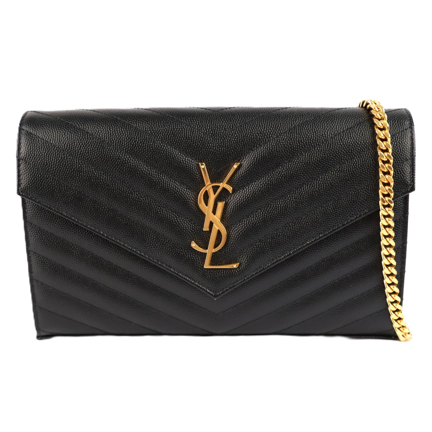 SAINT LAURENT 377828 BOW01 CASSANDRA WALLET ON CHAIN