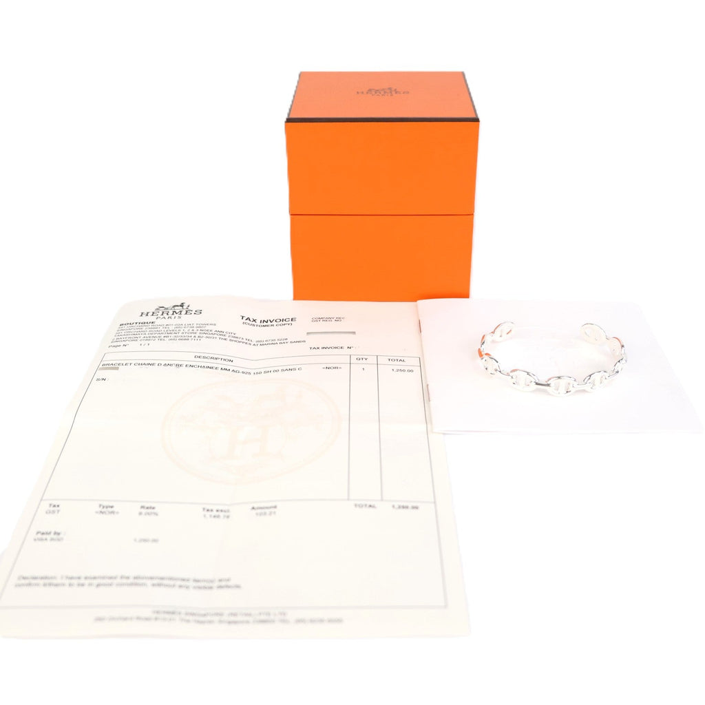 HERMES H109509B Chaine d'Ancre Enchainee Medium Model #SH Bracelet