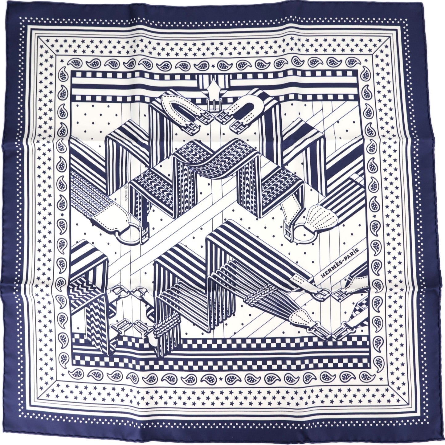 HERMES 043867S BANDANA55 SCARF
