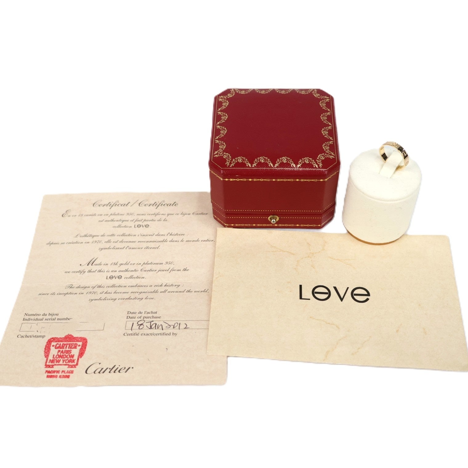Cartier B4085050 Love Small Model #50 Ring