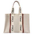 CHLOE CHC21US382 E66 WOODY LARGE TOTE BAG