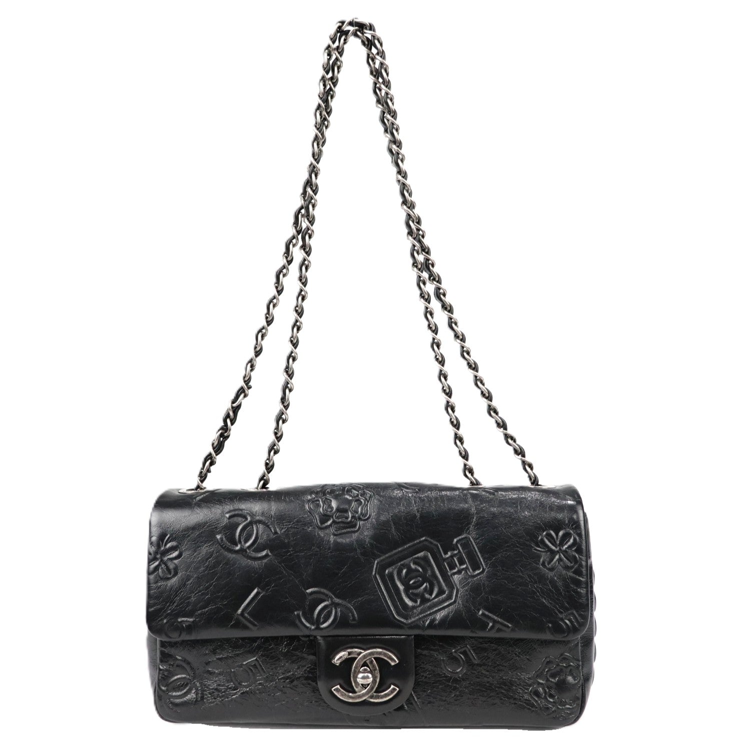 CHANEL 92243 METALLIC SYMBOLS SHOULER BAG