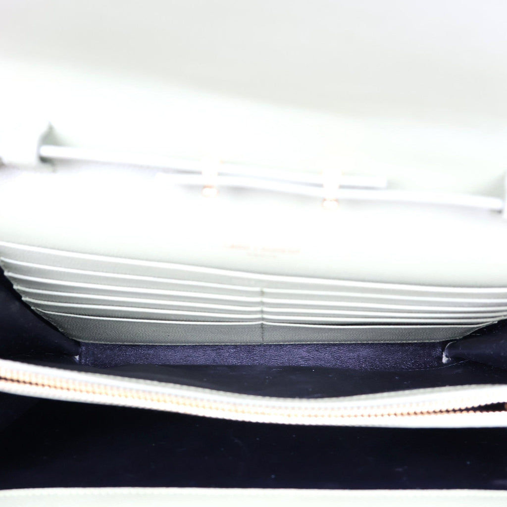 SAINT LAURENT 377828 BOW01 CASSANDRE WALLET ON CHAIN
