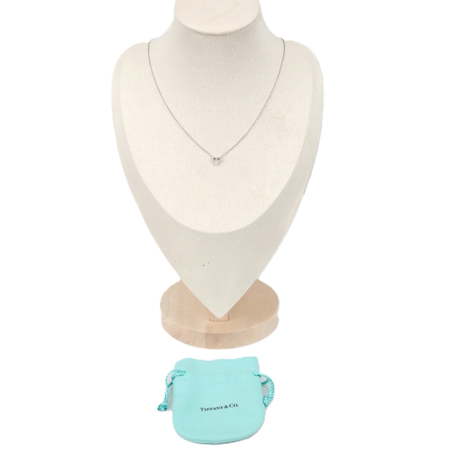 TIFFANY & Co. Diamond Heart Extra Mini Necklace