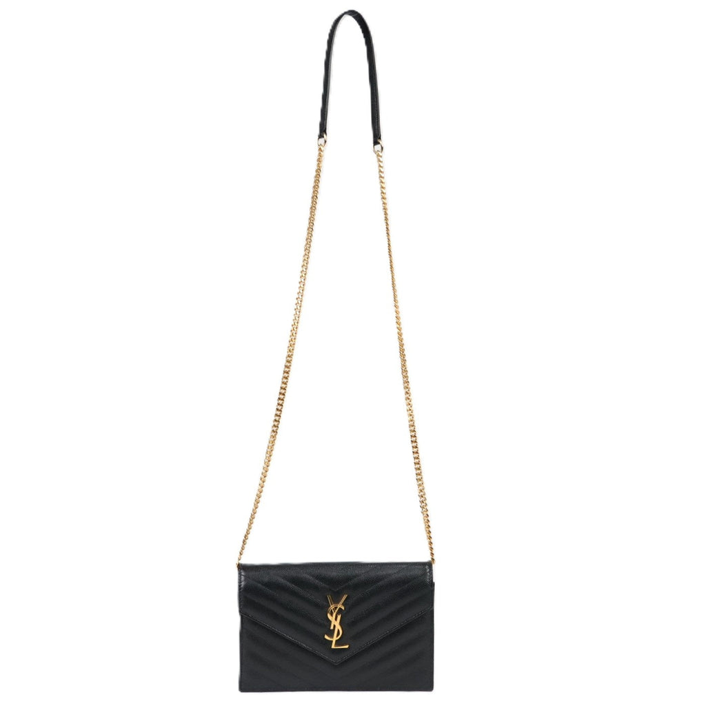 SAINT LAURENT 742920 BOW01 ENVELOPE WALLET ON CHAIN