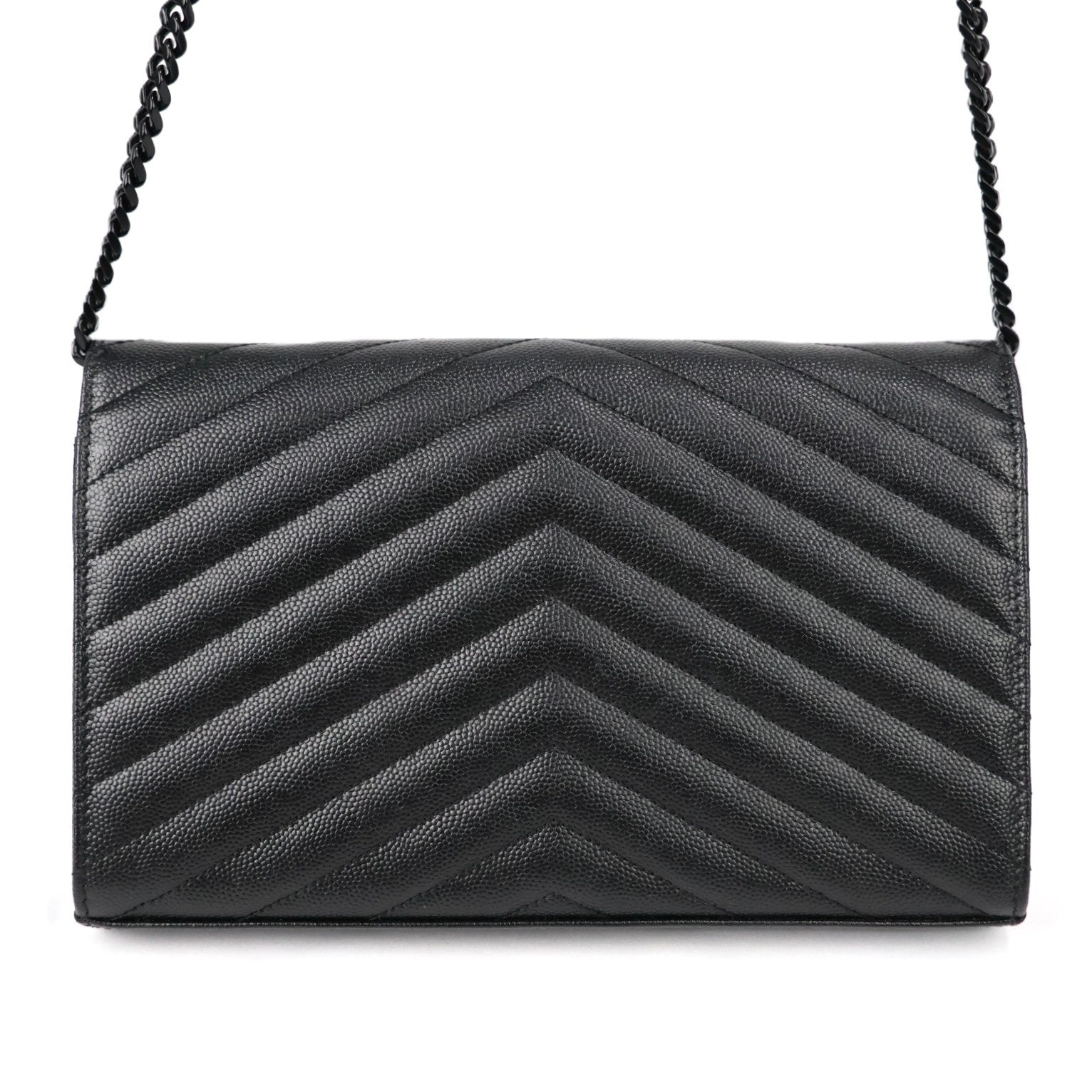 SAINT LAURENT 377828 BOW08 CASSANDRE WALLET ON CHAIN