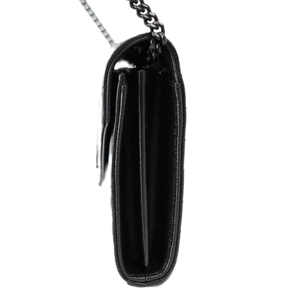 SAINT LAURENT 377828 BOW08 CASSANDRE WALLET ON CHAIN