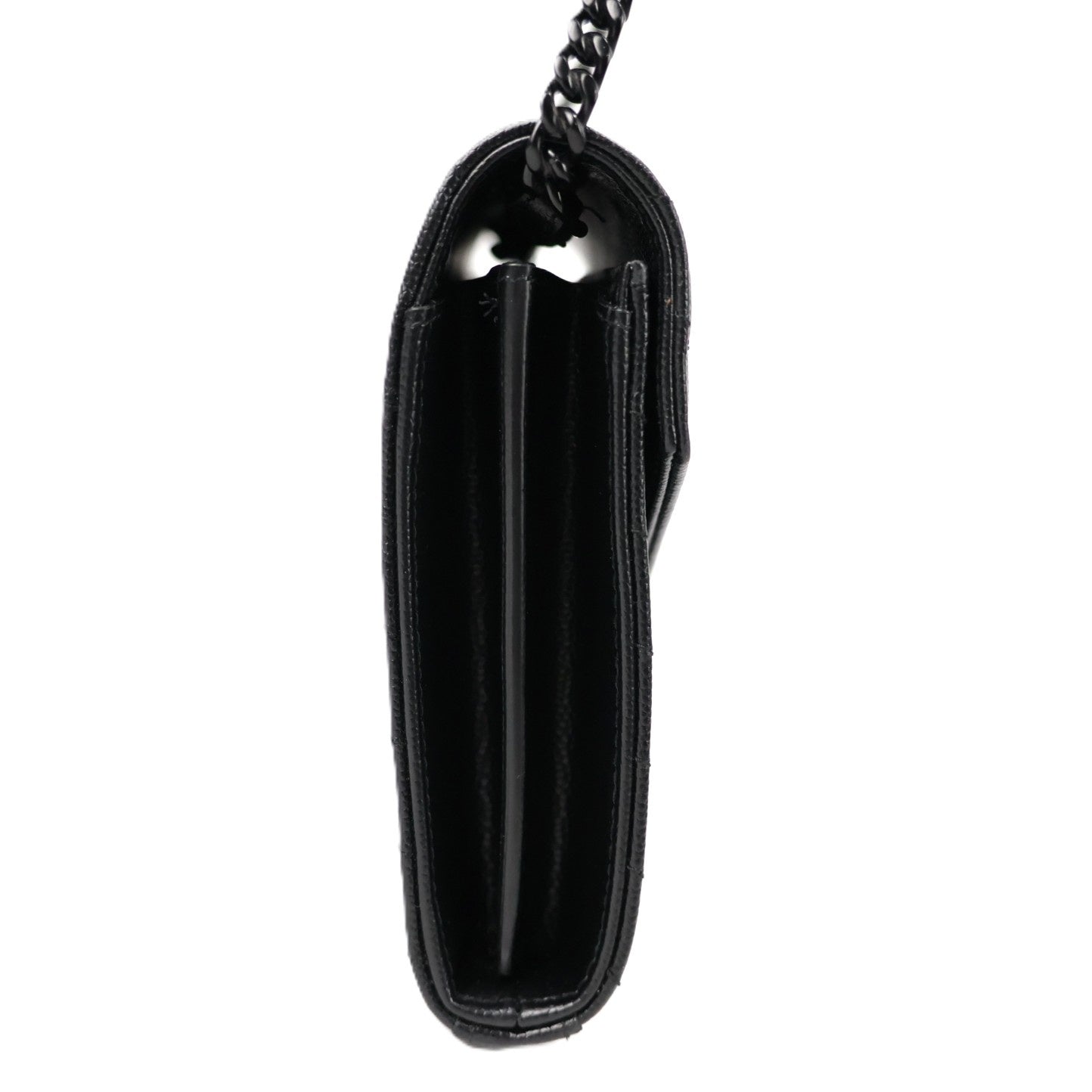 SAINT LAURENT 377828 BOW08 CASSANDRE WALLET ON CHAIN