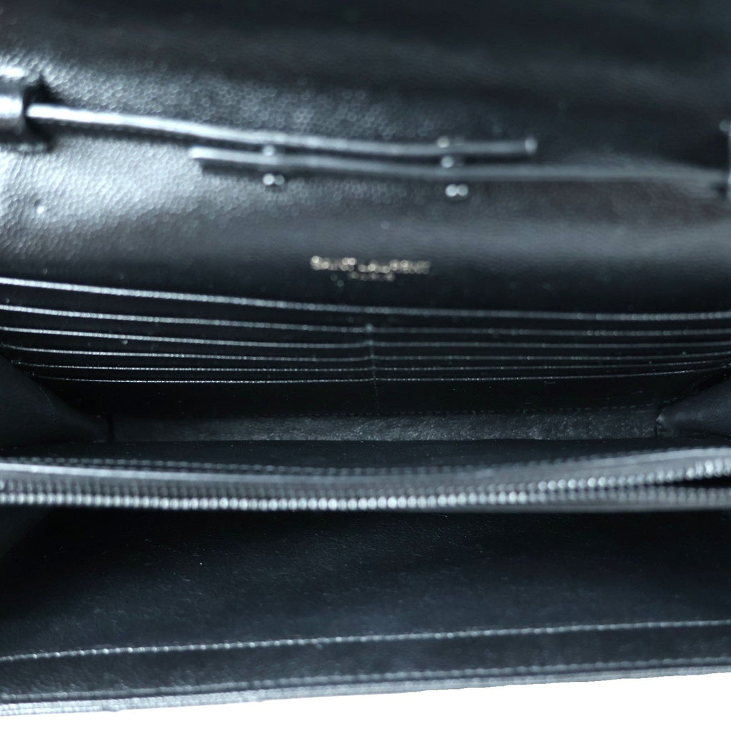 SAINT LAURENT 377828 BOW08 CASSANDRE WALLET ON CHAIN