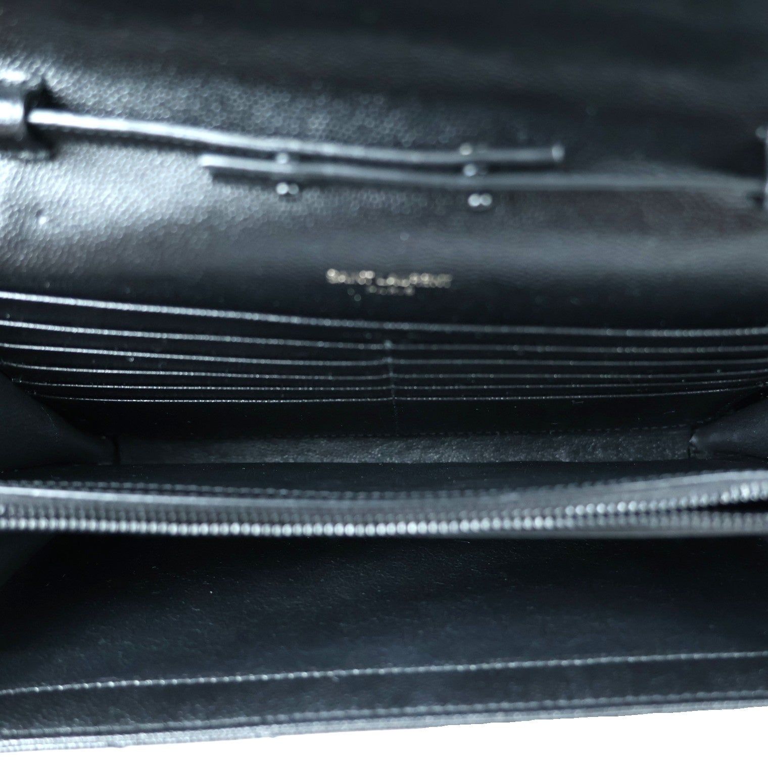 SAINT LAURENT 377828 BOW08 CASSANDRE WALLET ON CHAIN