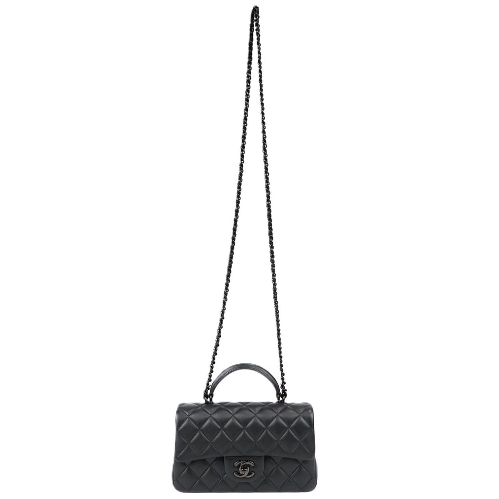 CHANEL AS2431 TOP HANDLE FLAP HANDBAG